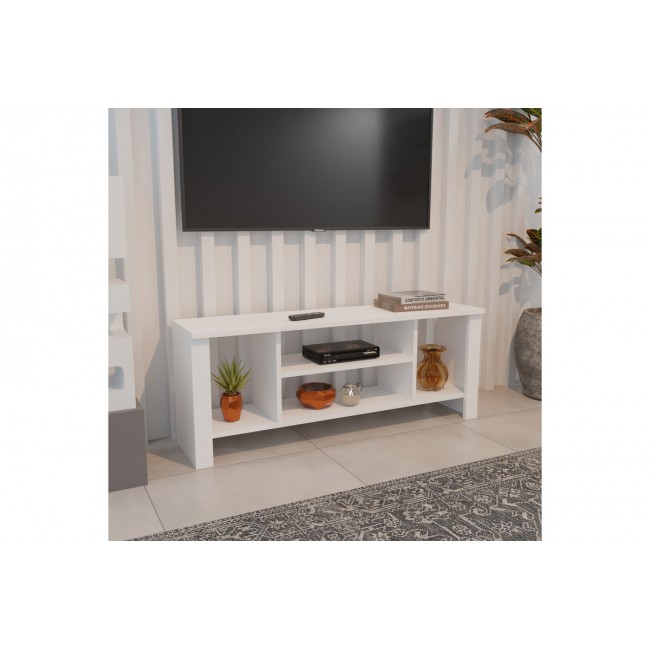 Έπιπλο τηλεόρασης "SEREF" σε χρώμα λευκό 120x30x47