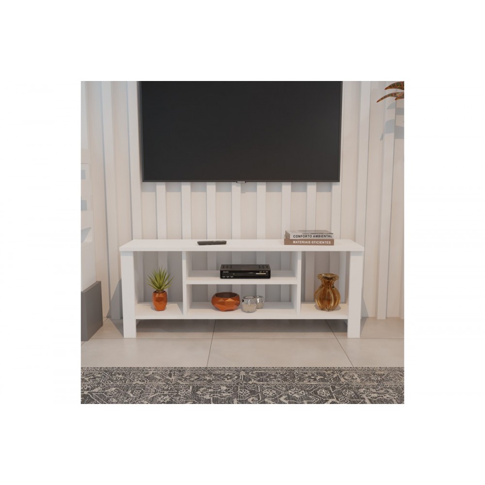 Έπιπλο τηλεόρασης "SEREF" σε χρώμα λευκό 120x30x47