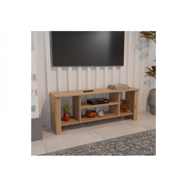 Έπιπλο τηλεόρασης "SEREF" σε χρώμα oak 120x30x47