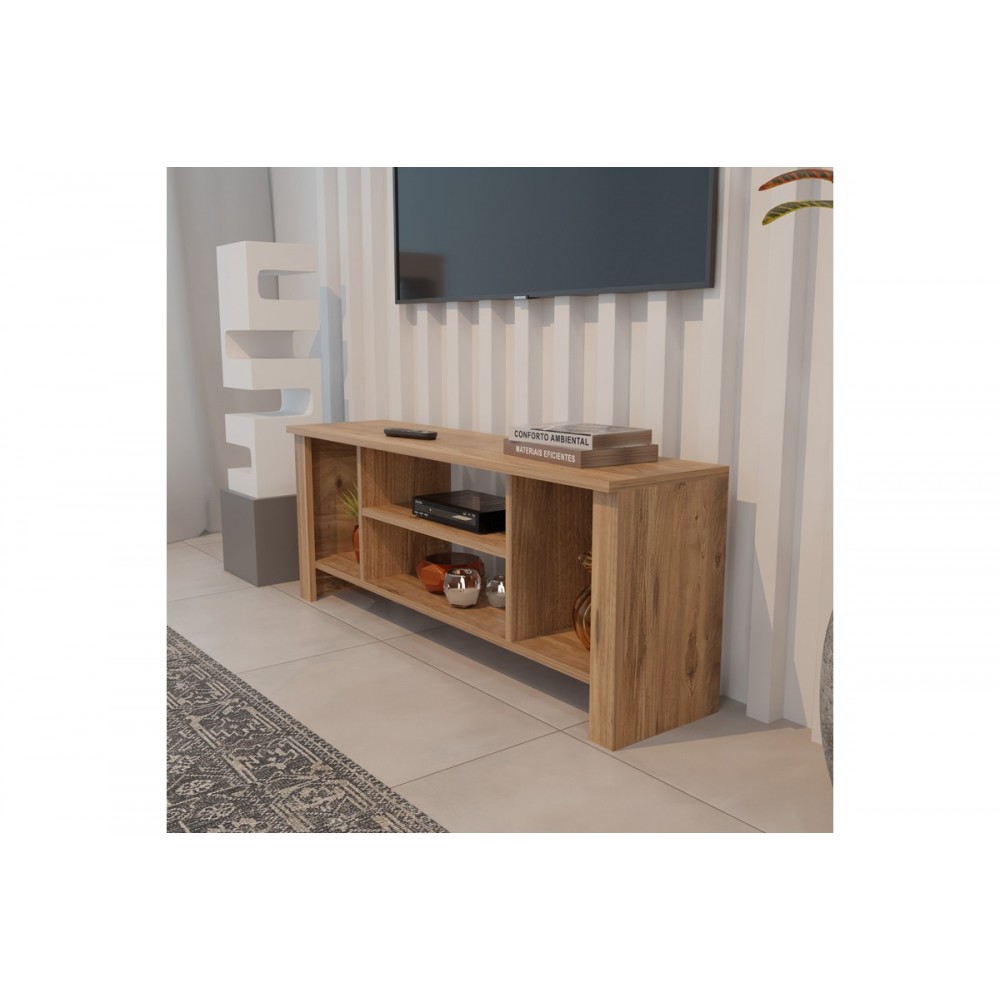 Έπιπλο τηλεόρασης "SEREF" σε χρώμα oak 120x30x47