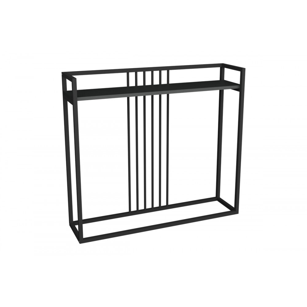 Κονσόλα "CONVIDA" από μέταλλο σε χρώμα ανθρακί/μαύρο 100x25x90