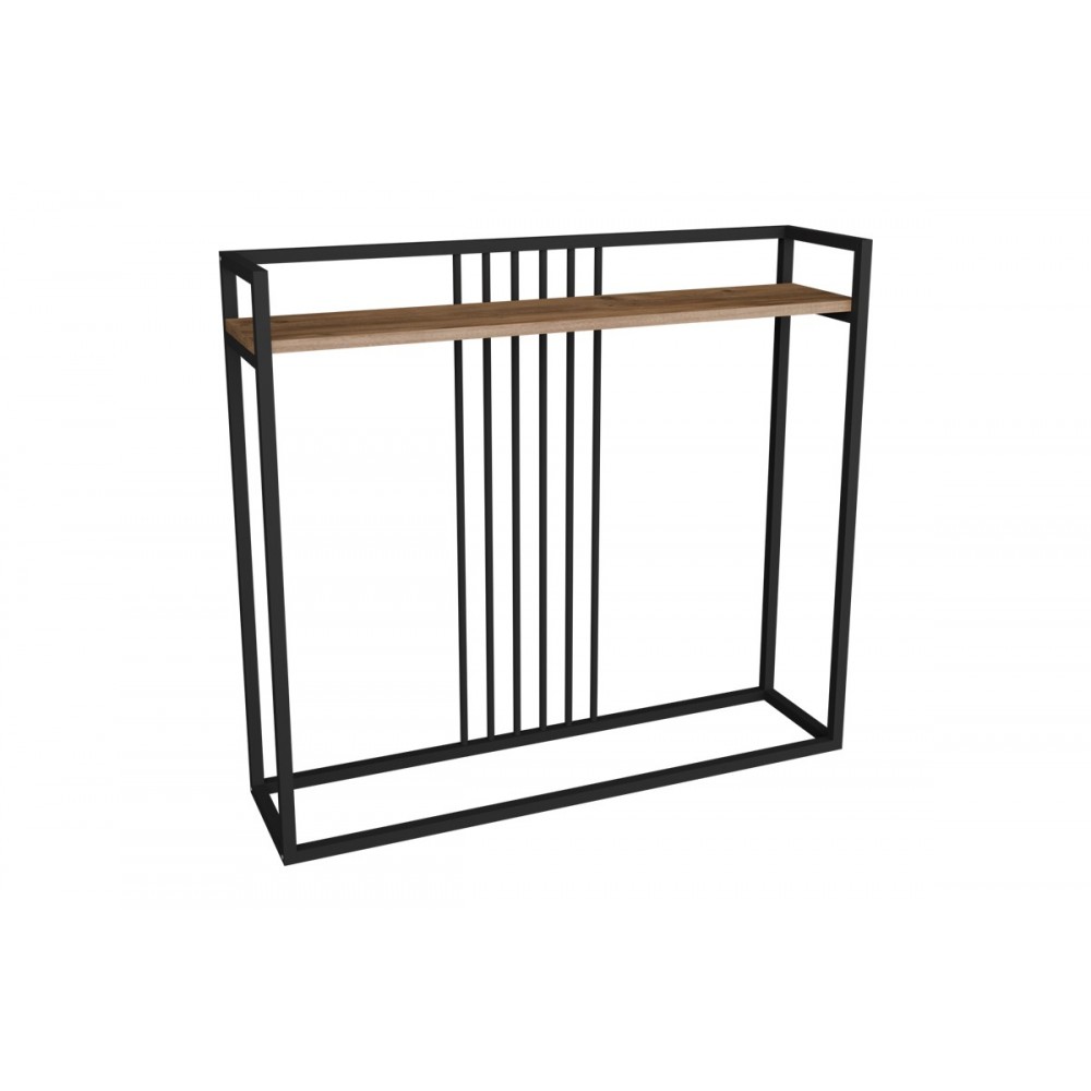 Κονσόλα "CONVIDA" από μέταλλο σε χρώμα oak/μαύρο 100x25x90