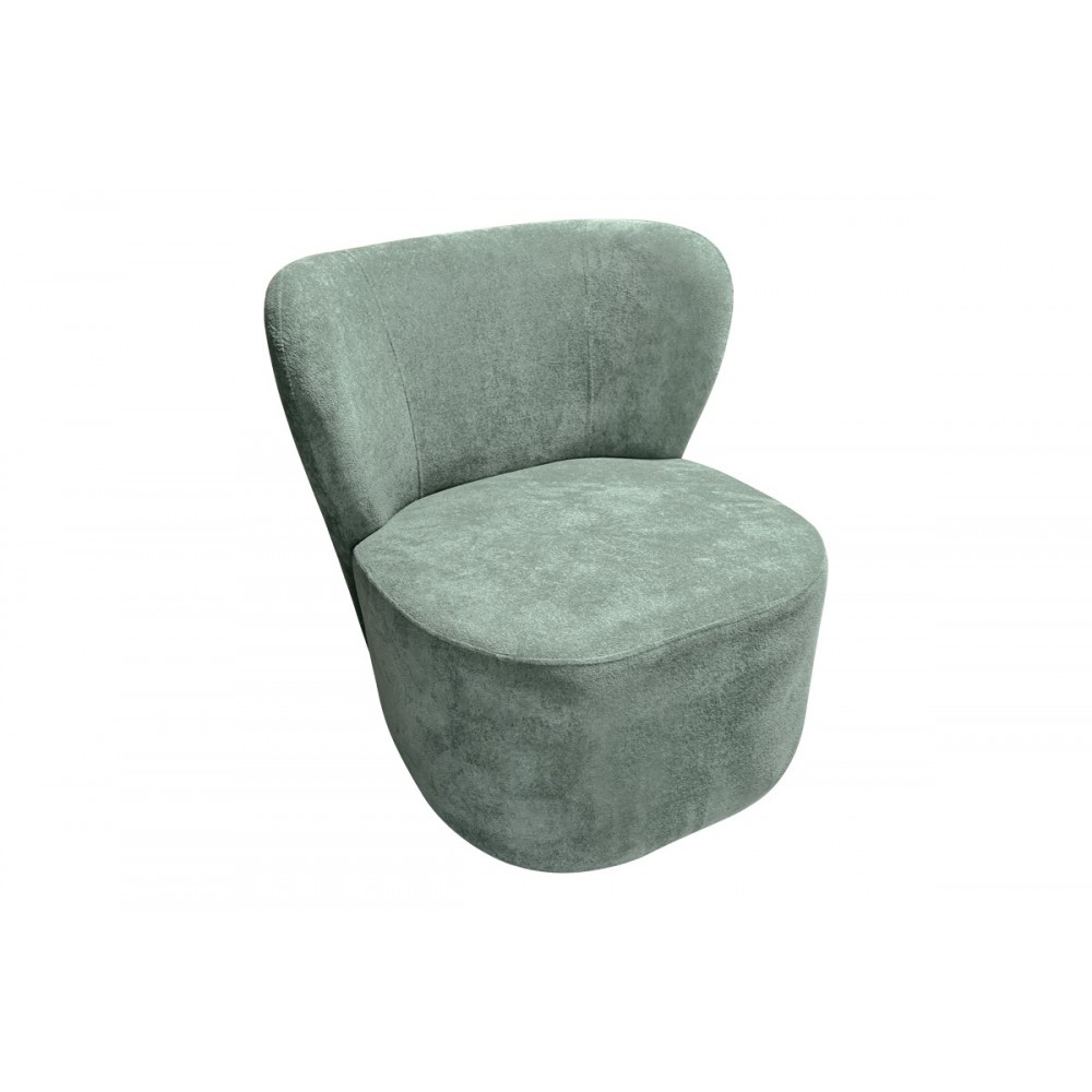 Πολυθρόνα "VERIDIAN" από ύφασμα σε χρώμα φυστικί 63x70x66