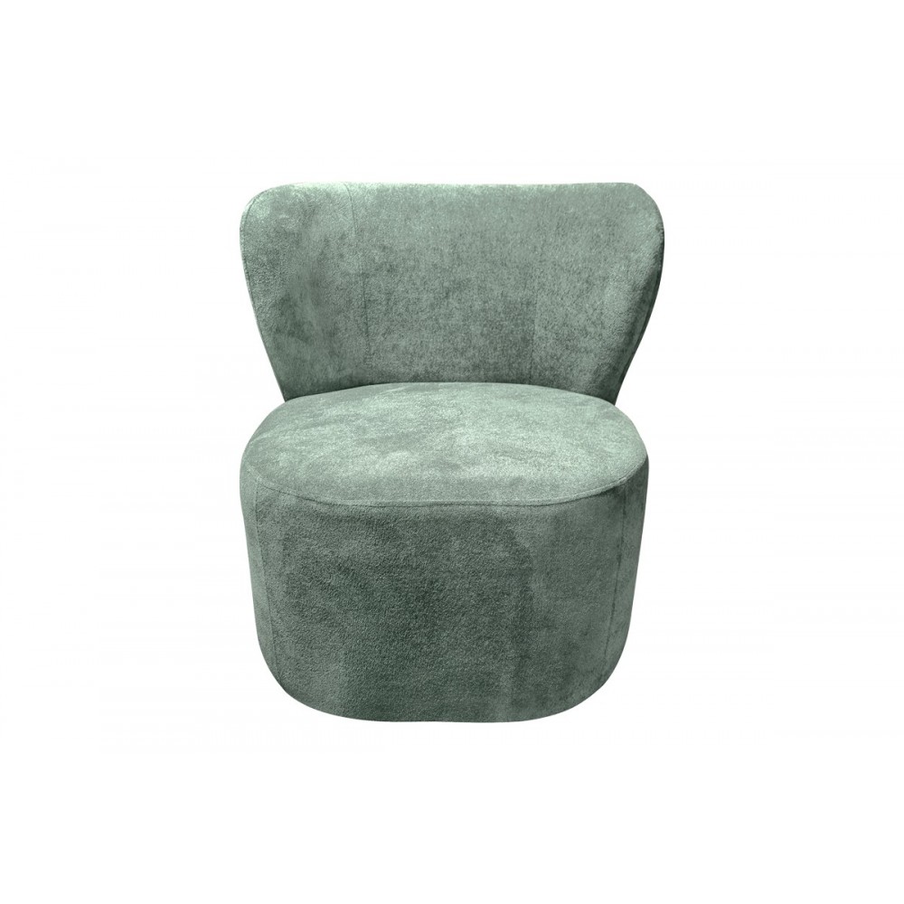 Πολυθρόνα "VERIDIAN" από ύφασμα σε χρώμα φυστικί 63x70x66