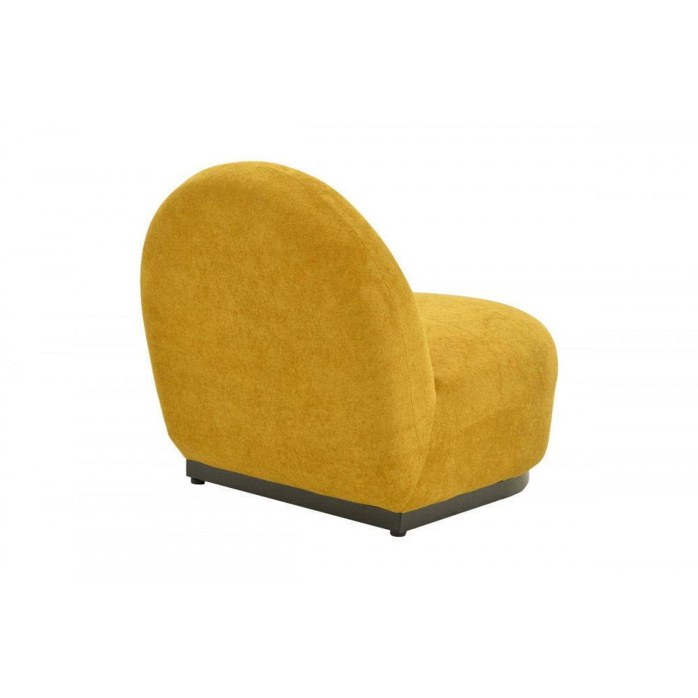 Πολυθρόνα "ZENNY" περιστρεφόμενη από ύφασμα σε χρώμα κίτρινο 64x85x68