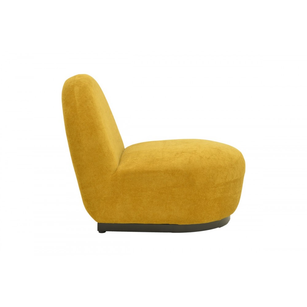 Πολυθρόνα "ZENNY" περιστρεφόμενη από ύφασμα σε χρώμα κίτρινο 64x85x68