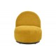 Πολυθρόνα "ZENNY" περιστρεφόμενη από ύφασμα σε χρώμα κίτρινο 64x85x68