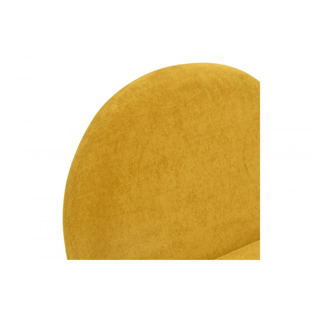 Πολυθρόνα "ZENNY" περιστρεφόμενη από ύφασμα σε χρώμα κίτρινο 64x85x68