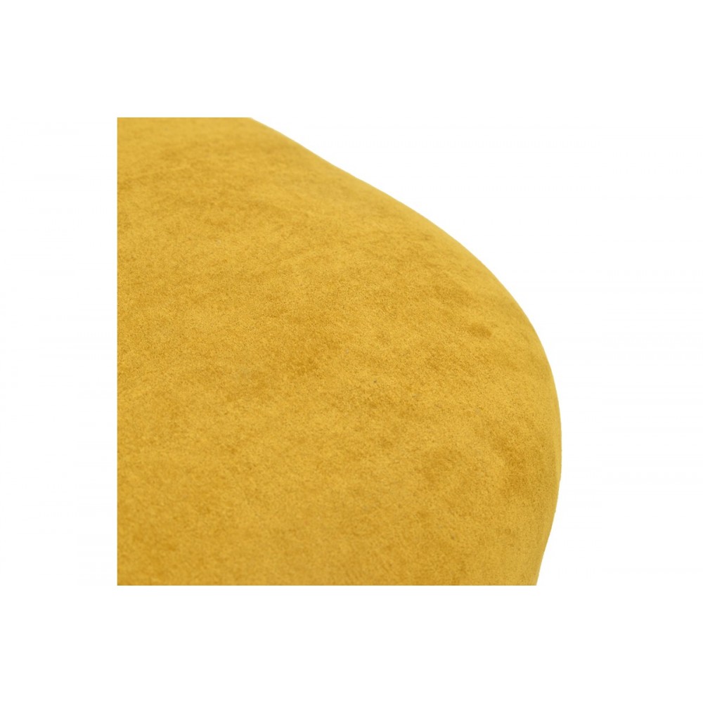 Πολυθρόνα "ZENNY" περιστρεφόμενη από ύφασμα σε χρώμα κίτρινο 64x85x68
