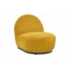 Πολυθρόνα "ZENNY" περιστρεφόμενη από ύφασμα σε χρώμα κίτρινο 64x85x68