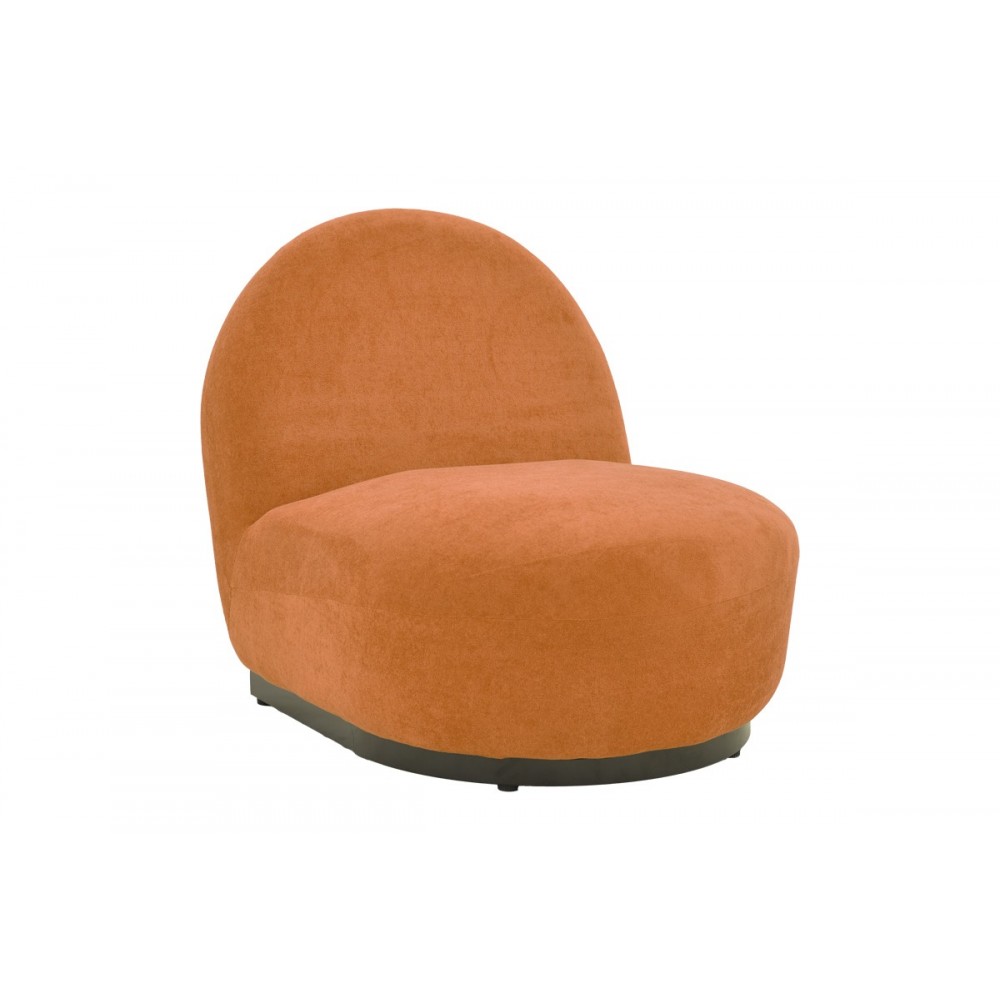 Πολυθρόνα "ZENNY" περιστρεφόμενη από ύφασμα σε χρώμα terracotta 64x85x68