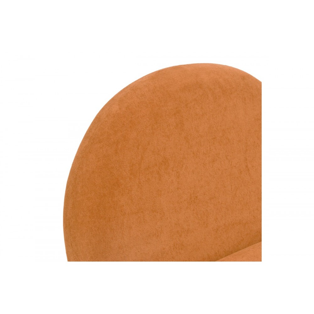 Πολυθρόνα "ZENNY" περιστρεφόμενη από ύφασμα σε χρώμα terracotta 64x85x68