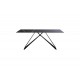 Τραπέζι "MEJA" από sintered stone/μέταλλο σε χρώμα μαύρο μαρμάρου 180x90x76