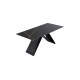 Τραπέζι "MEJA" από sintered stone/μέταλλο σε χρώμα μαύρο μαρμάρου 180x90x76