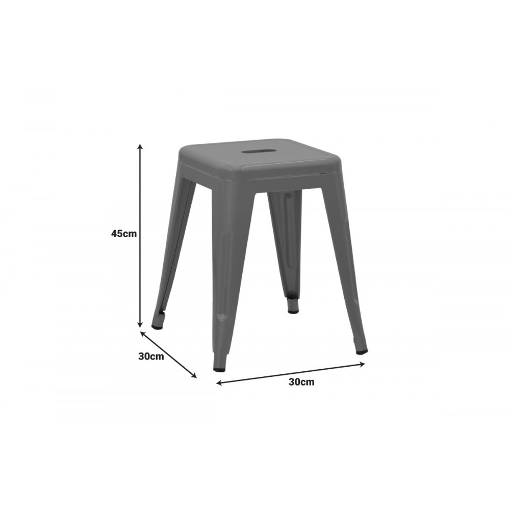 Σκαμπό "UTOPIA" από μέταλλο σε χρώμα λαδί 30x30x45