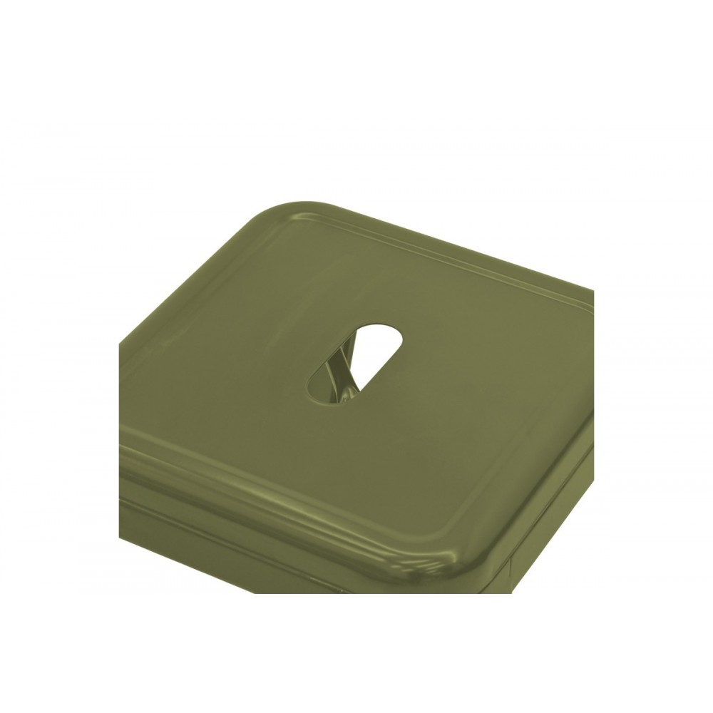 Σκαμπό "UTOPIA" από μέταλλο σε χρώμα λαδί 30x30x45