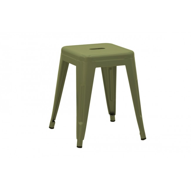 Σκαμπό "UTOPIA" από μέταλλο σε χρώμα λαδί 30x30x45