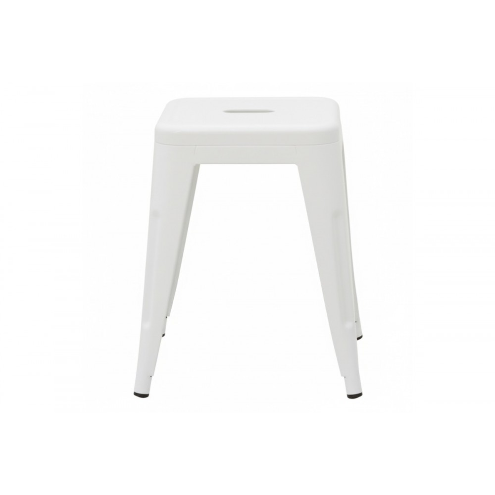 Σκαμπό "UTOPIA" από μέταλλο σε χρώμα λευκό ματ 30x30x45