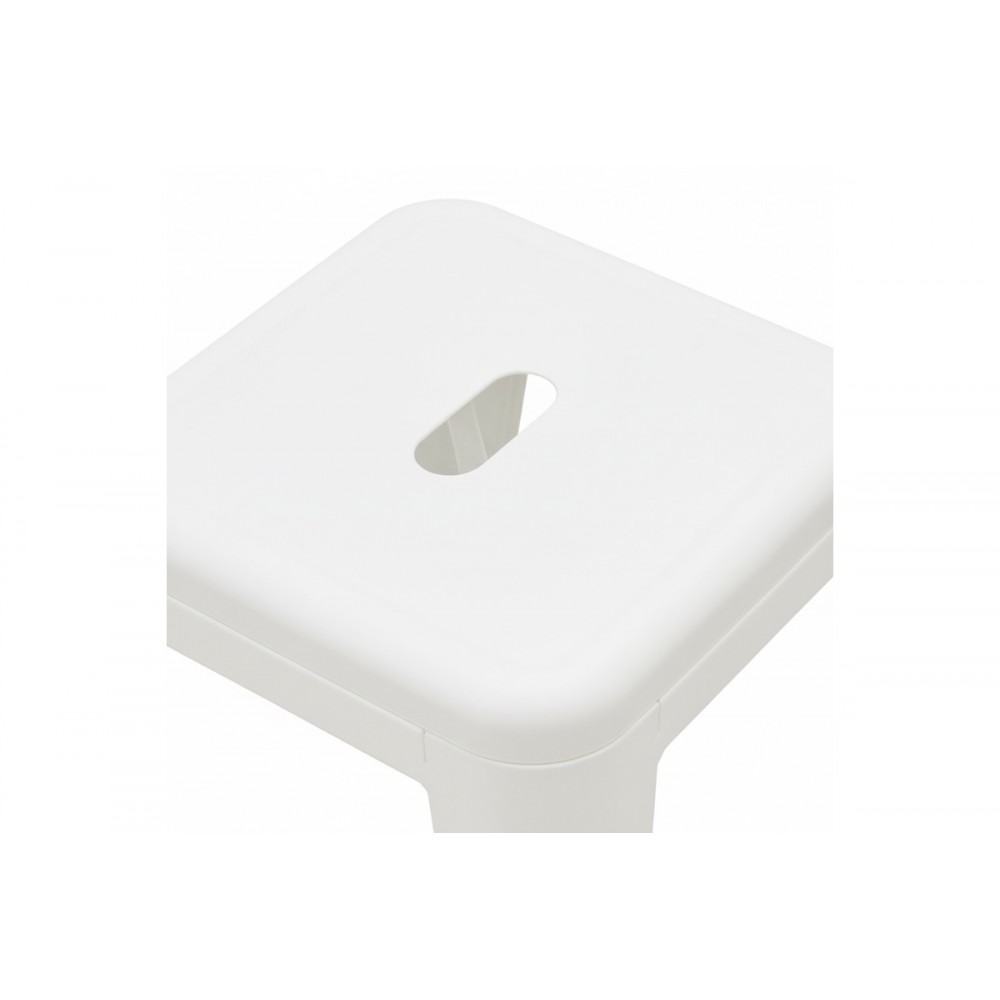 Σκαμπό "UTOPIA" από μέταλλο σε χρώμα λευκό ματ 30x30x45