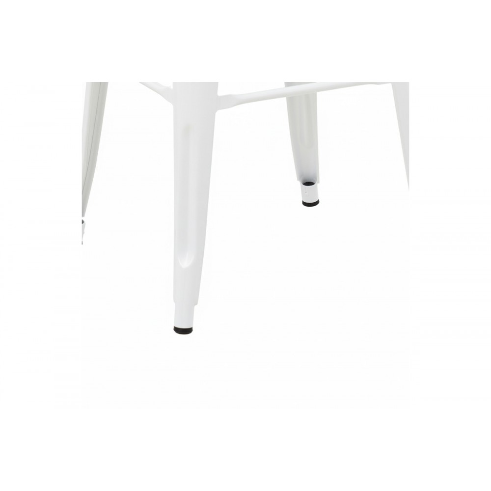 Σκαμπό "UTOPIA" από μέταλλο σε χρώμα λευκό ματ 30x30x45