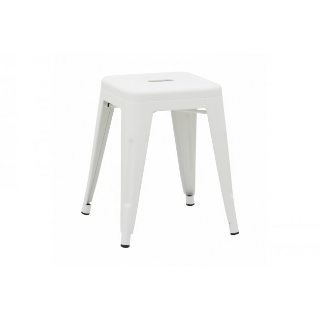 Σκαμπό "UTOPIA" από μέταλλο σε χρώμα λευκό ματ 30x30x45