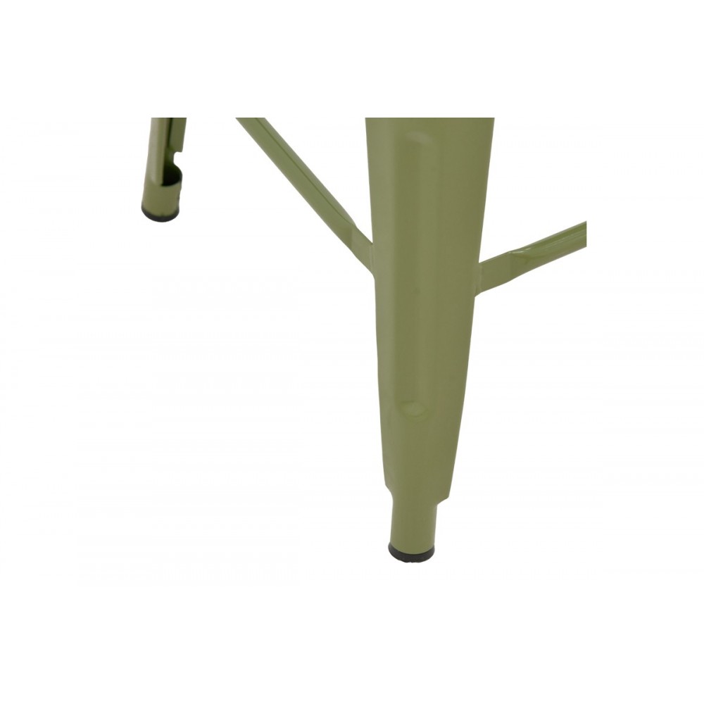 Σκαμπό μπαρ με πλάτη "UTOPIA" από μέταλλο σε χρώμα λαδί 42x42x97