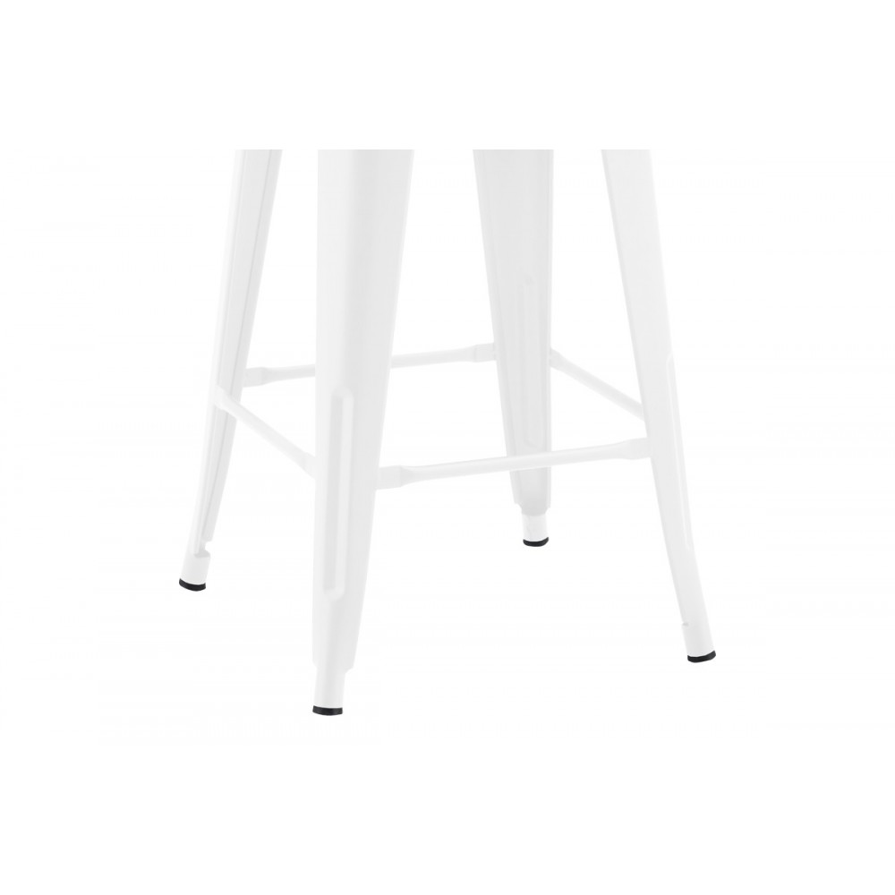 Σκαμπό μπαρ μεσαίου ύψους "UTOPIA" από μέταλλο σε χρώμα λευκό ματ 42x42x86