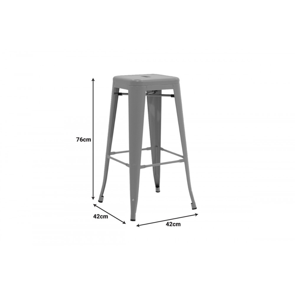 Σκαμπό μπαρ "UTOPIA" από μέταλλο σε χρώμα λαδί 42x42x76