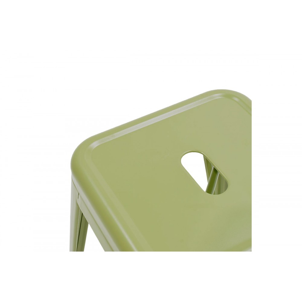 Σκαμπό μπαρ "UTOPIA" από μέταλλο σε χρώμα λαδί 42x42x76