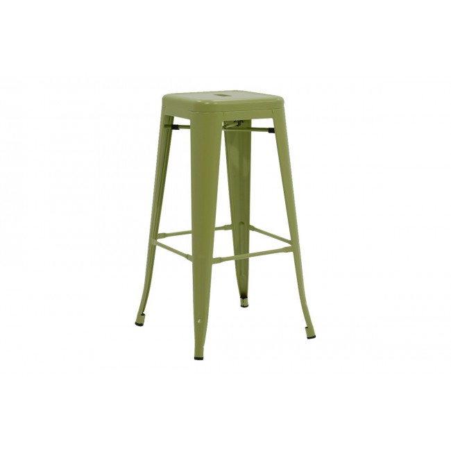 Σκαμπό μπαρ "UTOPIA" από μέταλλο σε χρώμα λαδί 42x42x76