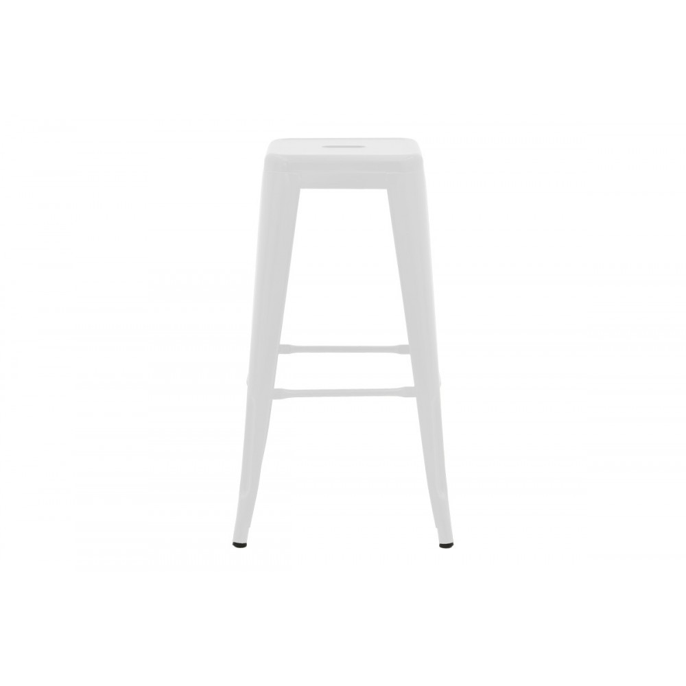 Σκαμπό μπαρ "UTOPIA" από μέταλλο σε χρώμα λευκό ματ 42x42x76