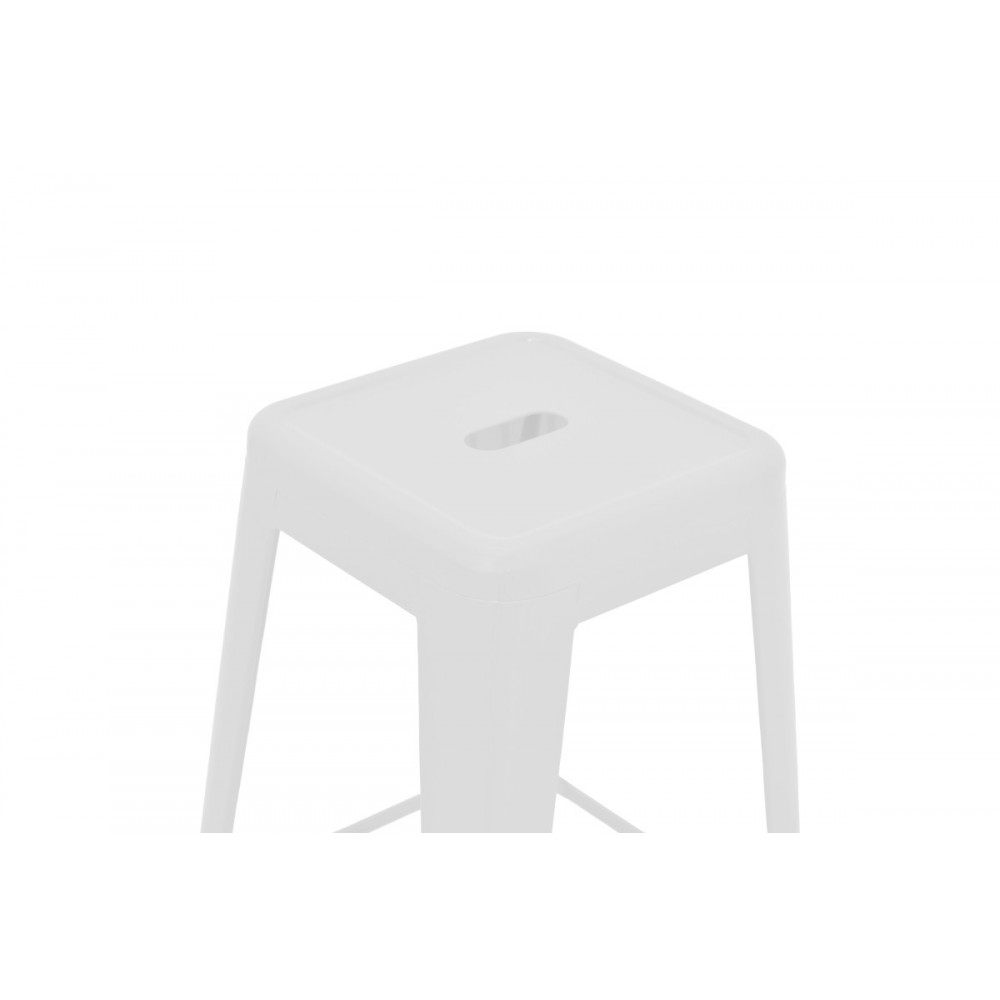 Σκαμπό μπαρ "UTOPIA" από μέταλλο σε χρώμα λευκό ματ 42x42x76