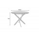 Τραπέζι "ANTORO" από γυαλί/μέταλλο σε χρώμα λευκό Φ100x75