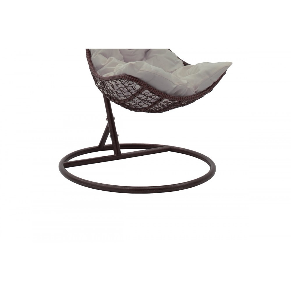 Κρεμαστή κούνια "SOLEIL" από μέταλλο/pp σε χρώμα καφέ 103x83x200