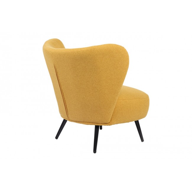 Πολυθρόνα "NAGRETA" από ύφασμα/μέταλλο σε χρώμα κίτρινο/μαύρο 77x73x74