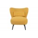 Πολυθρόνα "NAGRETA" από ύφασμα/μέταλλο σε χρώμα κίτρινο/μαύρο 77x73x74
