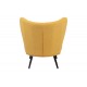 Πολυθρόνα "NAGRETA" από ύφασμα/μέταλλο σε χρώμα κίτρινο/μαύρο 77x73x74