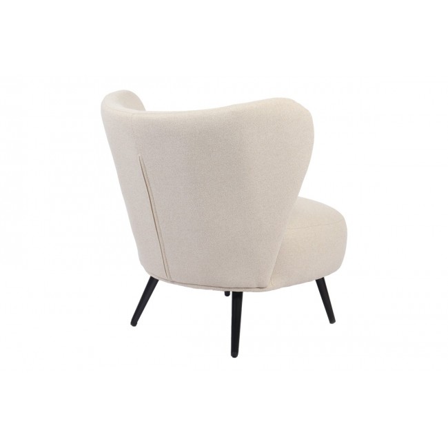 Πολυθρόνα "NAGRETA" από ύφασμα/μέταλλο σε χρώμα κρεμ/μαύρο 77x73x74