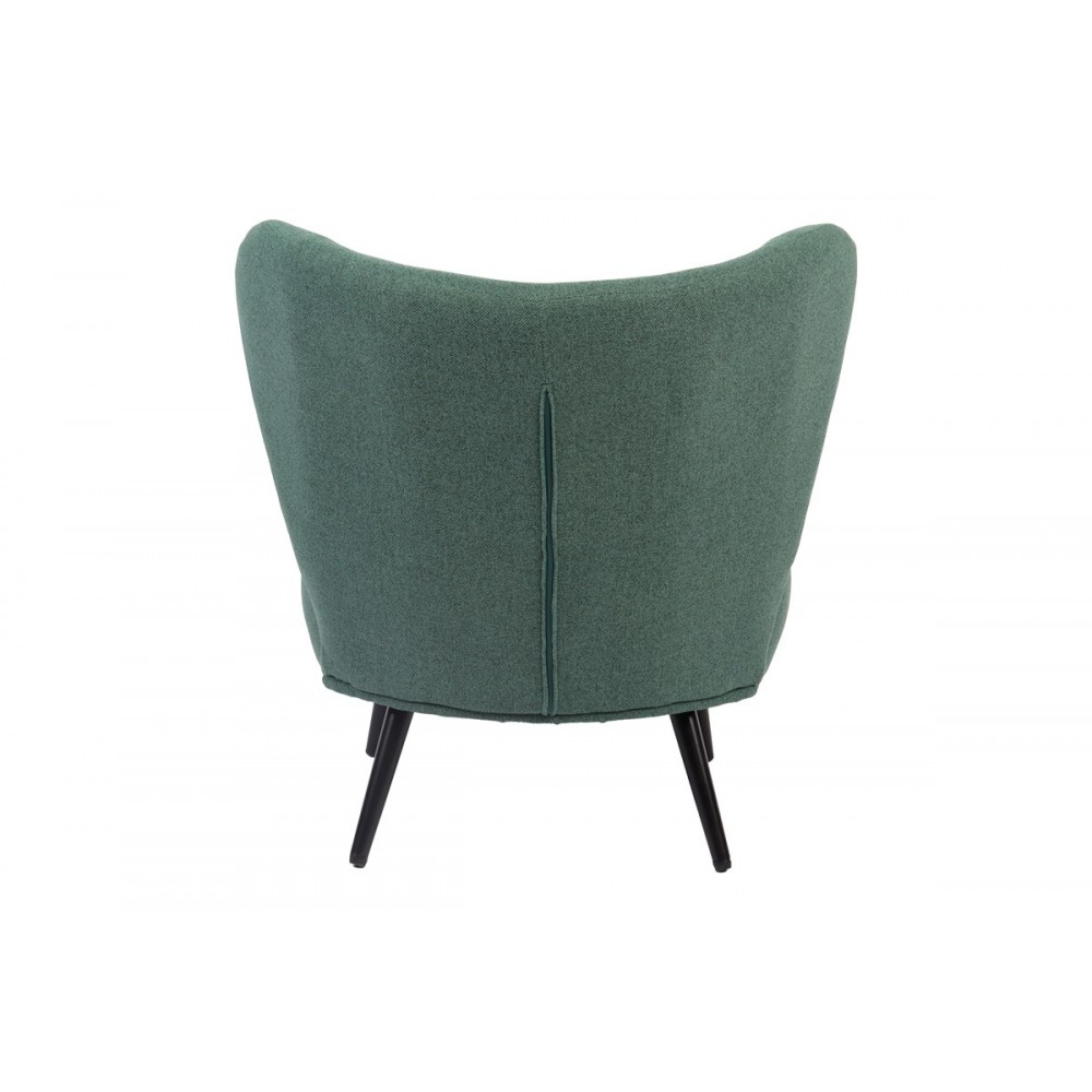 Πολυθρόνα "NAGRETA" από ύφασμα/μέταλλο σε χρώμα πράσινο/μαύρο 77x73x74