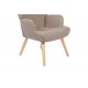 Πολυθρόνα-μπερζέρα "GERLINA" από ύφασμα/rubberwood σε χρώμα μπεζ/φυσικό 71x64x94