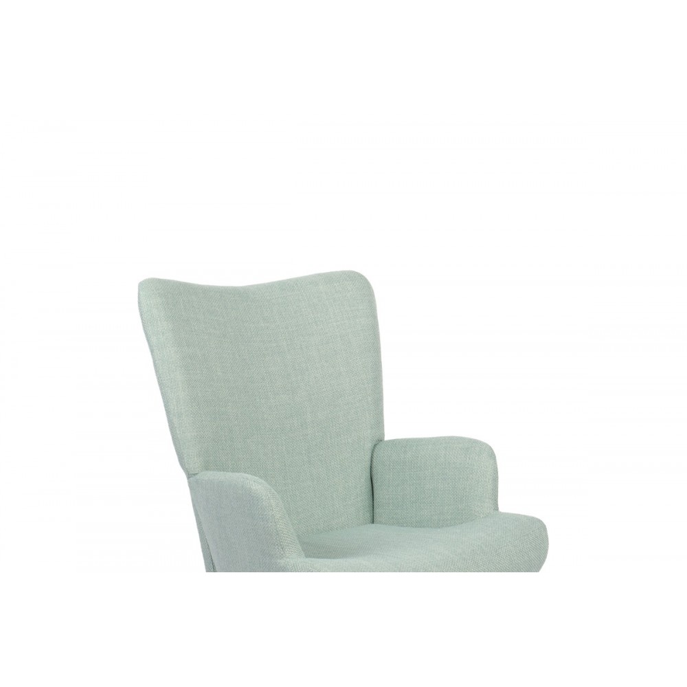 Κουνιστή πολυθρόνα "JIANNA" από ύφασμα σε χρώμα μέντα/φυσικό 79x64x89