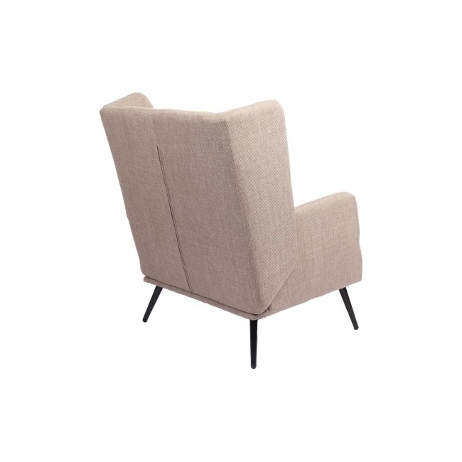 Πολυθρόνα "MARETA" από ύφασμα/μέταλλο σε χρώμα μπεζ/μαύρο 83x80x99