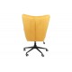 Καρέκλα γραφείου "LOBIMA" περιστρεφόμενη από βελούδο/μέταλλο σε χρώμα κίτρινο/μαύρο 71x68x104