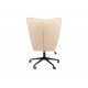 Καρέκλα γραφείου "LOBIMA" περιστρεφόμενη από βελούδο/μέταλλο σε χρώμα κρεμ/μαύρο 71x68x104