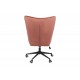 Καρέκλα γραφείου "LOBIMA" περιστρεφόμενη από βελούδο/μέταλλο σε χρώμα σάπιο μήλο/μαύρο 71x68x104
