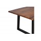 Τραπέζι "MILES" από ξύλο/μέταλλο σε χρώμα καρυδί/μαύρο 160x90x76