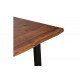 Τραπέζι "MILES" από ξύλο/μέταλλο σε χρώμα καρυδί/μαύρο 160x90x76