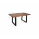 Τραπέζι "MILES" από ξύλο/μέταλλο σε χρώμα καρυδί/μαύρο 160x90x76
