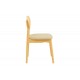Καρέκλα "CARDITH" από rubberwood/pu σε χρώμα φυσικό/μπεζ 48x51x78