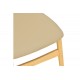 Καρέκλα "CARDITH" από rubberwood/pu σε χρώμα φυσικό/μπεζ 48x51x78